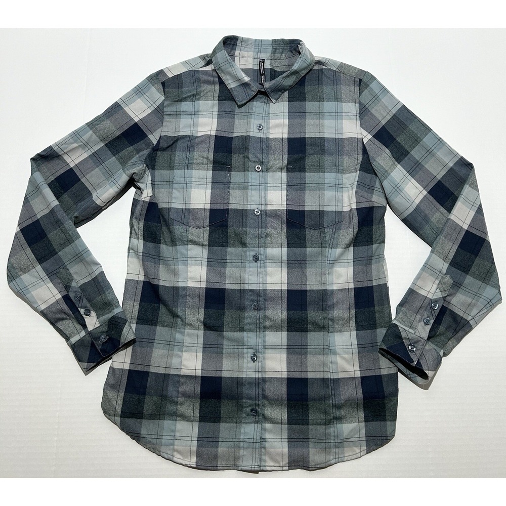 Kuhl Shirt Womens Medium Hanna Flannel Long Sleeve Pocket Outdoor Hiking Casual